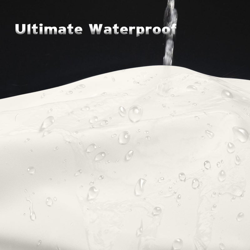 Titanker Fabric Shower Curtain Liner Washable, 70 x 72 Inches, Cream Shower Liner Fabric with 2 Magnets, Bathroom Polyester Shower Liner Waterproof Soft Lightweight, Cream - Image 2